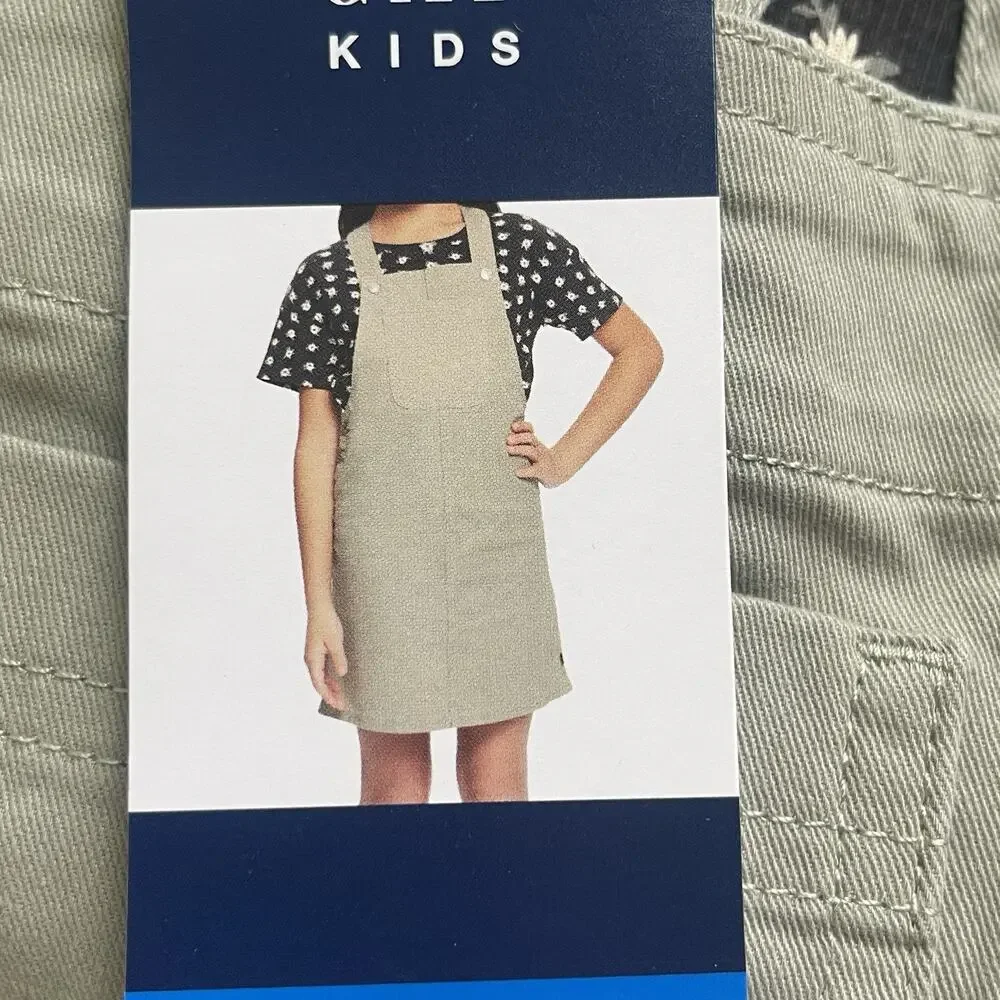 Gap‎ Kids Skirtall 2-Piece Chest Pocket Adjustable Straps Dress & Tee Set, Large